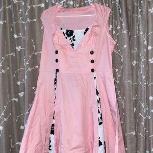 50s Style Pink Dress